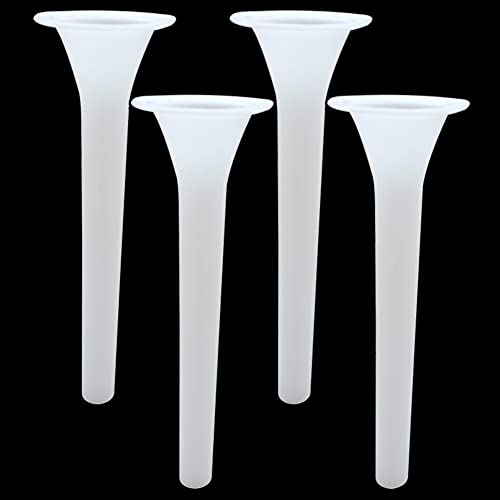 lasenersm 4 Pieces Sausage Stuffer Tube Sausage Stuffing Tube Sausage Making Funnel Sausage Stuffer Filler Sausage Maker Tube Plastic Sausage Stuffer Funnels(White, Extra-long) - Image 1
