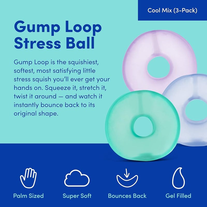سبيك SPEKS Gump Loop Stress Balls | Ultra Soft Squishy Fidget Toy for Adults & Teens | Stress Relief Desk Toy | Squeezable Memory Gel Filling | Cool - Image 2