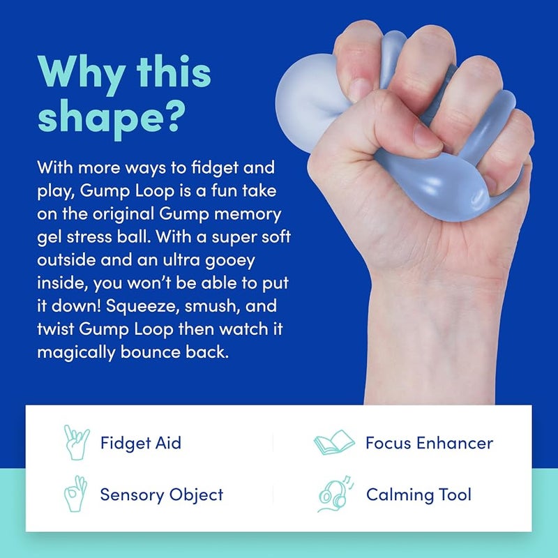 سبيك SPEKS Gump Loop Stress Balls | Ultra Soft Squishy Fidget Toy for Adults & Teens | Stress Relief Desk Toy | Squeezable Memory Gel Filling | Cool - Image 3