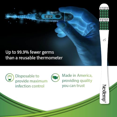 NexTemp® Single-Use Thermometers: Individually Wrapped, Disposable, Providing Superior Accuracy and Maximum Infection Control. Perfect for Work, Schools, First-Aid, Home, and Travel, Celsius, 100-Pack - Image 3