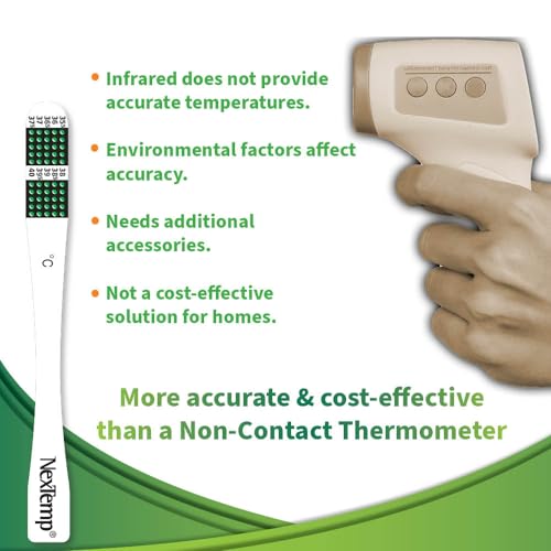 NexTemp® Single-Use Thermometers: Individually Wrapped, Disposable, Providing Superior Accuracy and Maximum Infection Control. Perfect for Work, Schools, First-Aid, Home, and Travel, Celsius, 100-Pack - Image 5