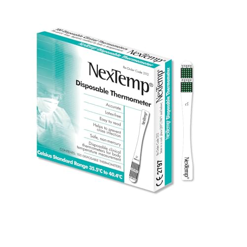 NexTemp® Single-Use Thermometers: Individually Wrapped, Disposable, Providing Superior Accuracy and Maximum Infection Control. Perfect for Work, Schools, First-Aid, Home, and Travel, Celsius, 100-Pack - Image 1