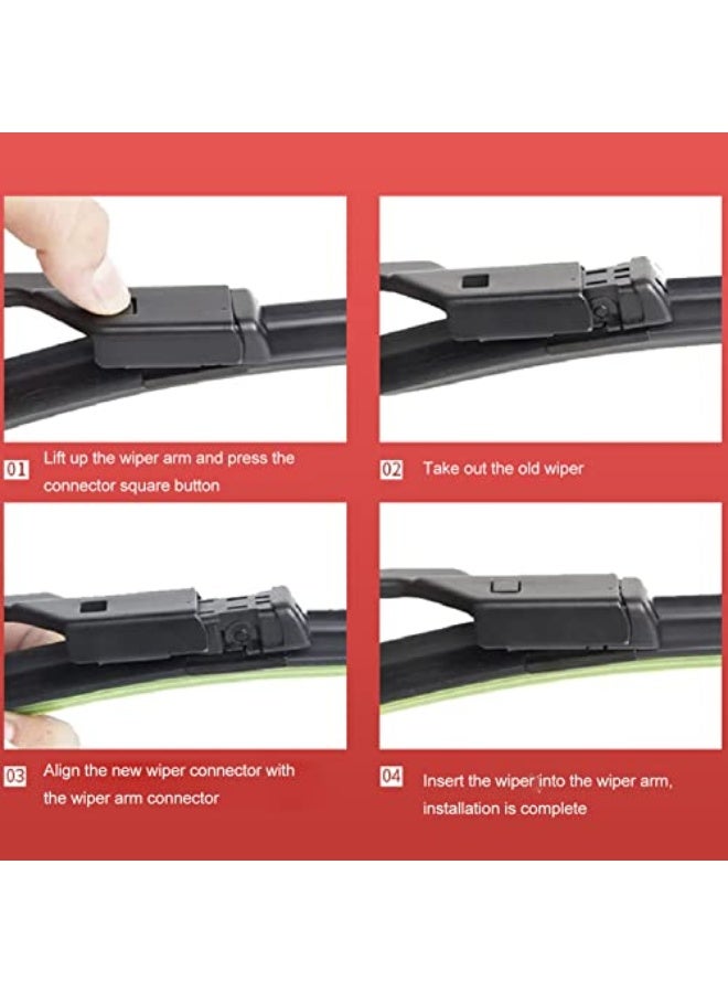 Car Windshield Wiper Blades - Replacement windshield wiper blades for cars to enhance visibility and improve safety with anti-cracking design - Image 4