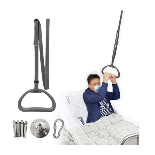 AOSSA Bed Trapeze for Elderly Pull Up, Stand Assist Lift Bar, Hospital Bedside Trapeze for Bed Mobility & Transfer, Ceiling Mounted Grab Bar, Stand Ladder Standing Helper for Disabled Handicap - Image 1