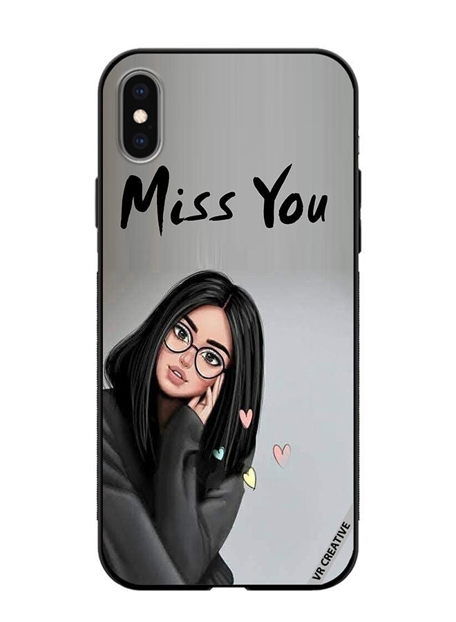 VR CREATIVE Protective Case Cover For Apple iPhone X/XS Girl Miss You Design Multicolour - Image 1