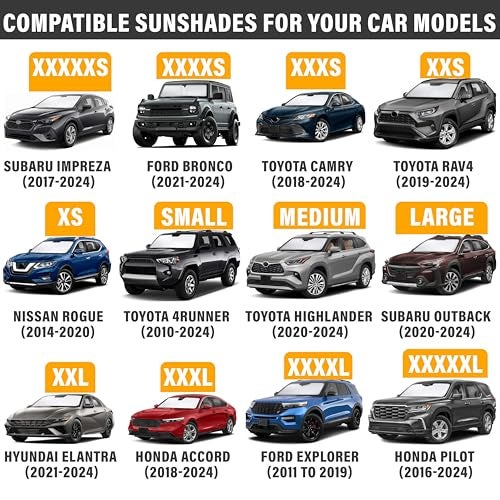 EcoNour Car Windshield Sunshade Compatible for Hyundai Elantra- 2021 2022 2023 2024 2025 | 210T Polyester Material Car Window Sunshade | Protection from UV & Sun Glare | Fit for Hyundai Elantra - Image 2