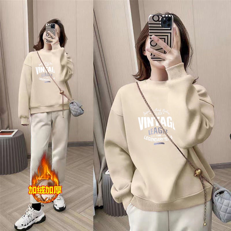 [Baby Velvet] Velvet Thickened 2023 Printed Korean Style Loose Casual Sweater Warm Clothes For Women - Image 5