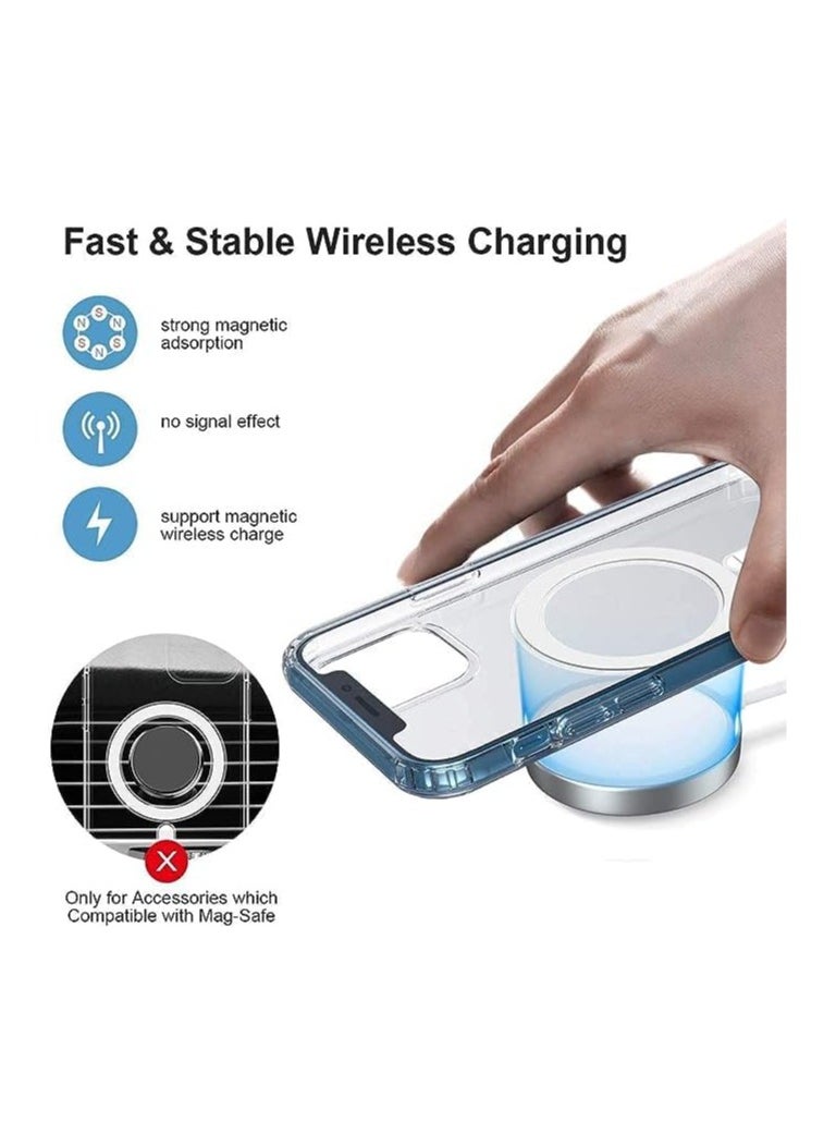 Generic - Magnetic Clear Case Designed for iPhone 11– Compatible with MagSafe Charger, Support Magnetic Car Mount Wireless Charging, Soft Press Buttons, Scratch Resistant - Image 1