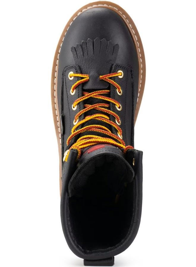 SUREWAY Men's 8" Waterproof Steel-Toe Logger Work Boot, Superior Oil/Slip Resistant,Thicker Full Grain Leather,Wedge Rubber Sole,EH Rated - Image 3
