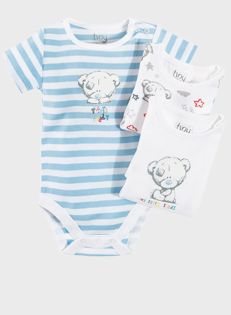 SMYK Infant 3 Pack Teddy Print Bodysuit