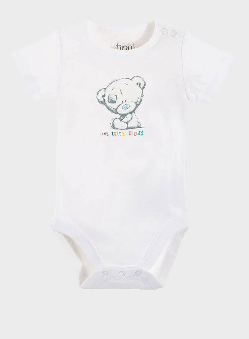 SMYK Infant 3 Pack Teddy Print Bodysuit