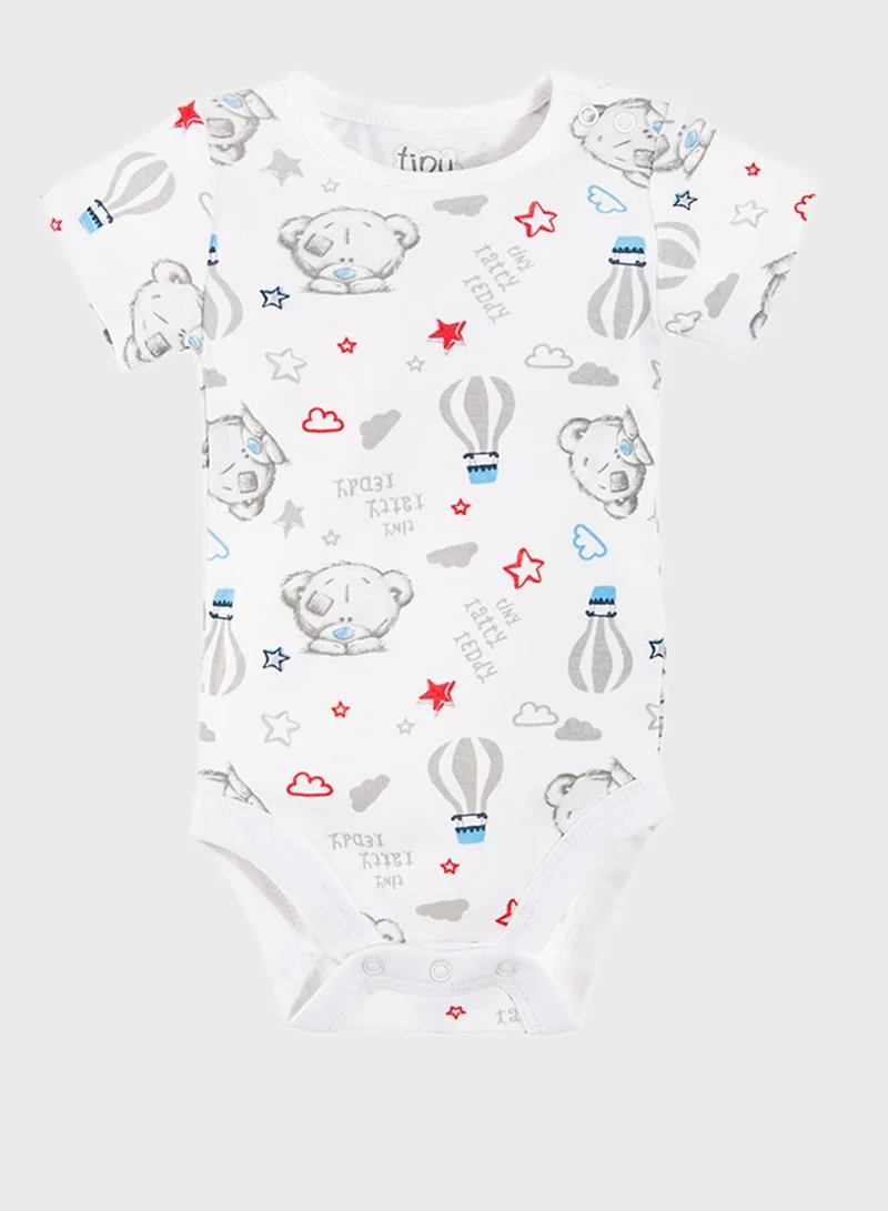 SMYK Infant 3 Pack Teddy Print Bodysuit