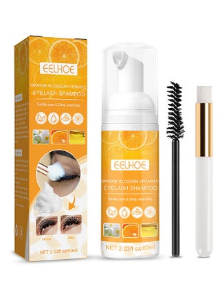 Eyelash Extension Cleanser, Eyelash Extension Shampoo For Eyelashes Cleansing And Extensions, Gentle Lash Shampoo 60ml And Brush And Mascara Wand, Paraben and Sulfate Free Lash Cleanser - pzsku/Z6AE842B79946D2B77D5DZ/45/_/1698734193/7c67a6e4-fd96-4040-84fb-8016cd02822c
