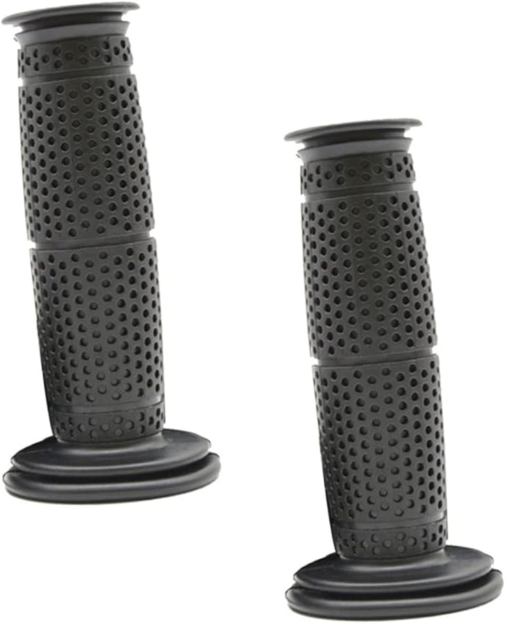 Retro Motorcycle Handlebar Grips Rubber Skid Design Comfortable For Cruiser Bikes Easy Install - Image 1