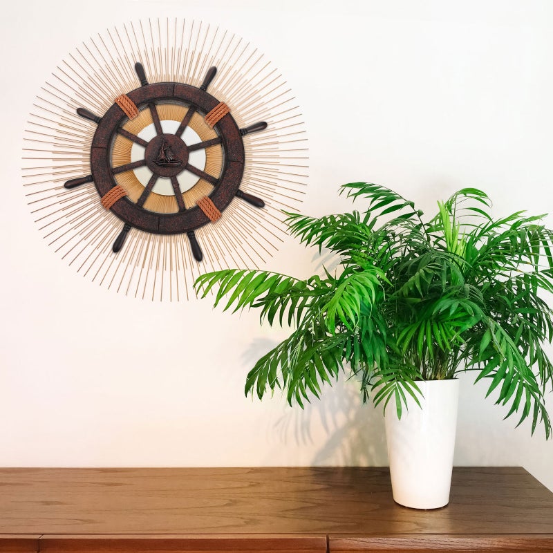 Mediterranean Helm Ornament, Creative Hanging Decoration for Beach House Walls and Gardens - Image 4