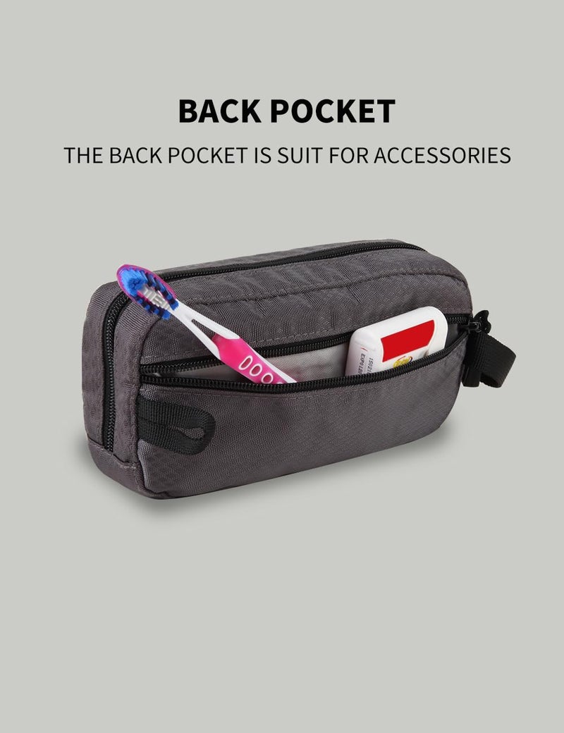 GOX Travel Toiletry Bag Dopp Kit Case for Men Multifunction Packing Organizer Pouch(Grey) - Image 4