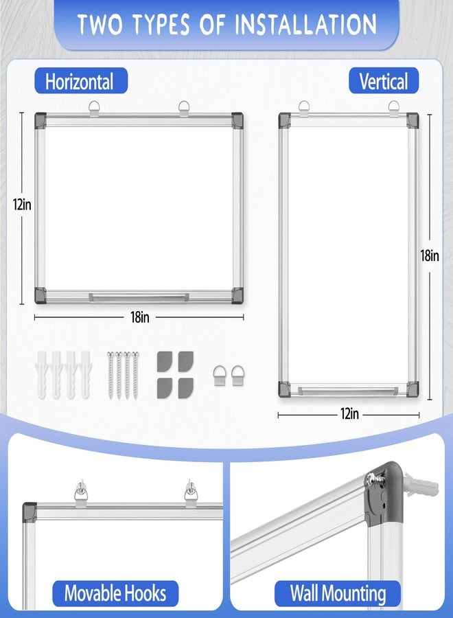 Grtard 18" x 12" White Board Dry Erase, Magnetic Dry Erase Boards, Hanging Magnetic Whiteboard with Marker and Strong Magnets, Dry Erase Board for Wall, White Boards Dry Erase for School, Office, Home - Image 5