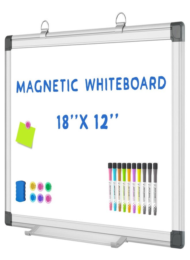 Grtard 18" x 12" White Board Dry Erase, Magnetic Dry Erase Boards, Hanging Magnetic Whiteboard with Marker and Strong Magnets, Dry Erase Board for Wall, White Boards Dry Erase for School, Office, Home - Image 1