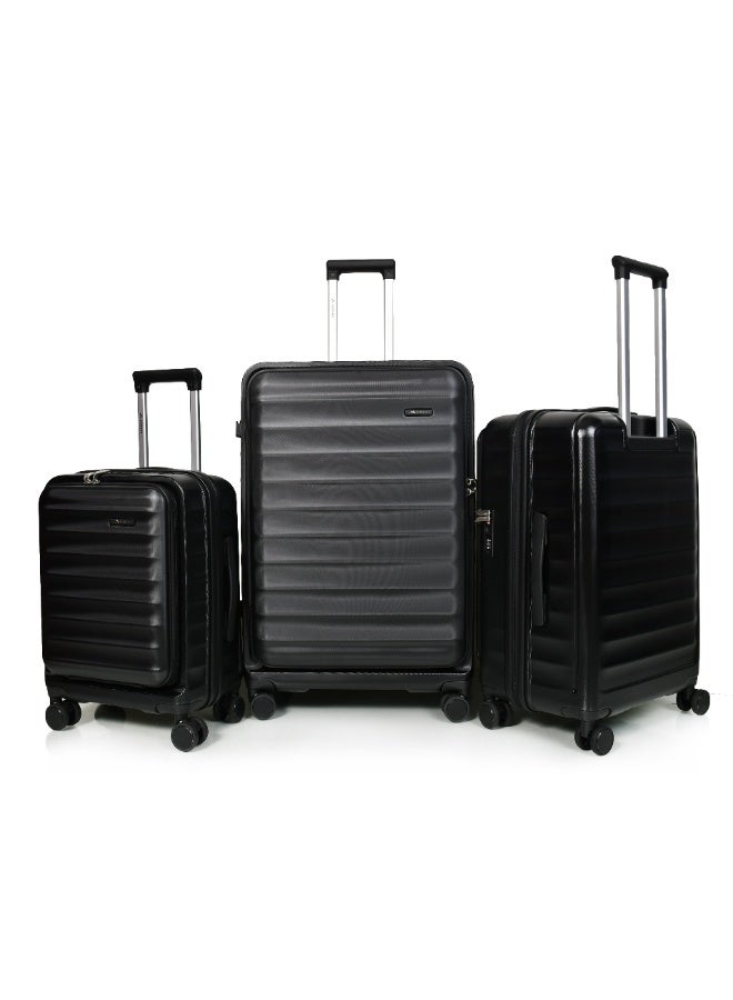 مورانو طقم حقيبة سفر من مورانو متينة و خفيفة الوزن مصنوعة من بولي كربونات الصلب حقيبة بعجلات دوارة مع قفل مدمج  طقم من 3 حبة 28.24.20 بوصة - Image 1