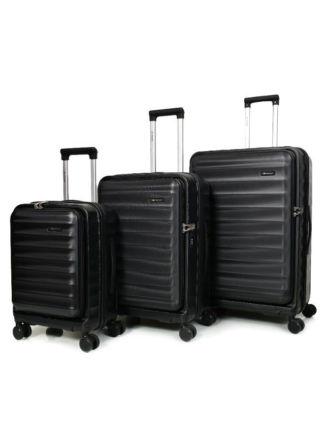 مورانو طقم حقيبة سفر من مورانو متينة و خفيفة الوزن مصنوعة من بولي كربونات الصلب حقيبة بعجلات دوارة مع قفل مدمج  طقم من 3 حبة 28.24.20 بوصة - Image 2