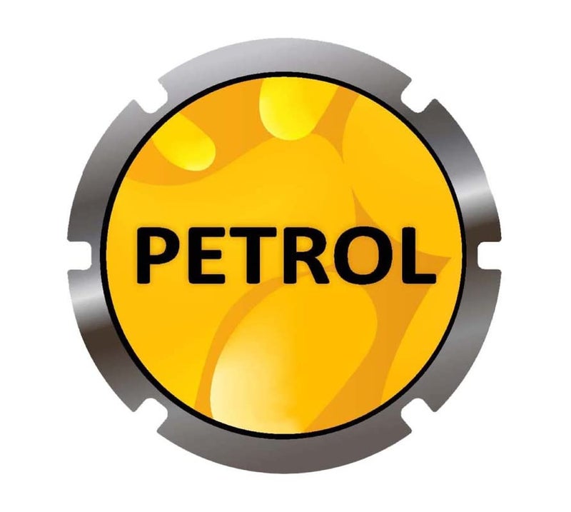 Auto E-Shopping Car Tank Petrol Sticker Sign Round Shape Vinyle Universal Size 5" x 5" Multicolor - Image 1