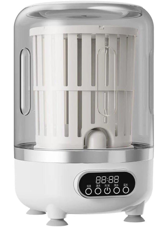 غسالة صغيرة محمولة 3 في 1 بسعة 3 لتر مع شاشة رقمية ونابض غسيل يحاكي اليد وتصريف سفلي مخفي لملابس الأطفال والملابس الداخلية والجوارب – أوضاع متعددة – حجم كومباكت 170×168×260 مم - Image 1