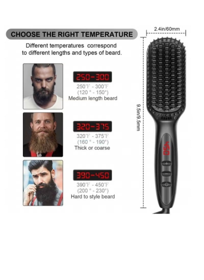 Captaintech Cordless Beard & Hair Straightener Brush – Portable Mini Straightening Comb for Men & Women | 2-in-1 Styling Tool ﻿  - Image 3