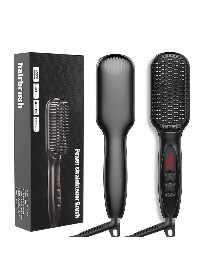 Captaintech Cordless Beard & Hair Straightener Brush – Portable Mini Straightening Comb for Men & Women | 2-in-1 Styling Tool ﻿  - Image 1