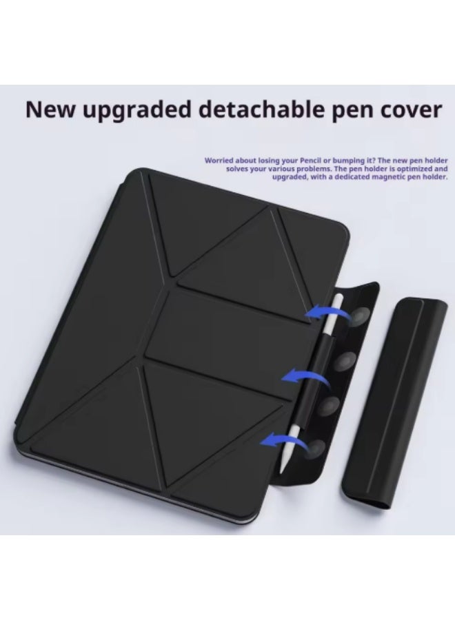 iPad Magnetic protective case for iPad 10 (10.9")/iPad 11 (A16) [2025], Multi-Angle Stand, Unobstructed super strong magnetic tablet protective case. Ultra-thin case with built-in detachable buckle New upgraded detachable pen holder - Image 4
