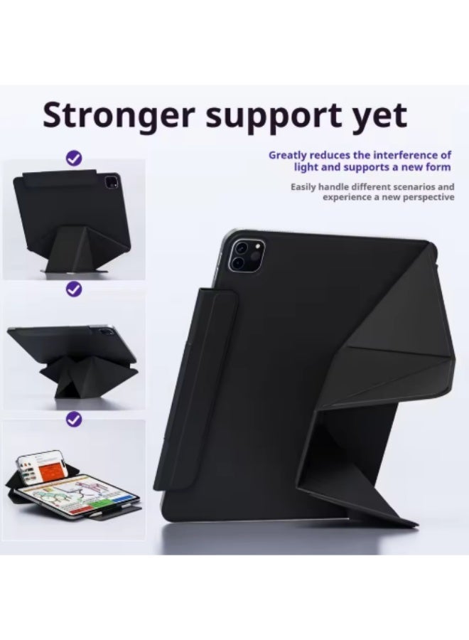 iPad Magnetic protective case for iPad 10 (10.9")/iPad 11 (A16) [2025], Multi-Angle Stand, Unobstructed super strong magnetic tablet protective case. Ultra-thin case with built-in detachable buckle New upgraded detachable pen holder - Image 5