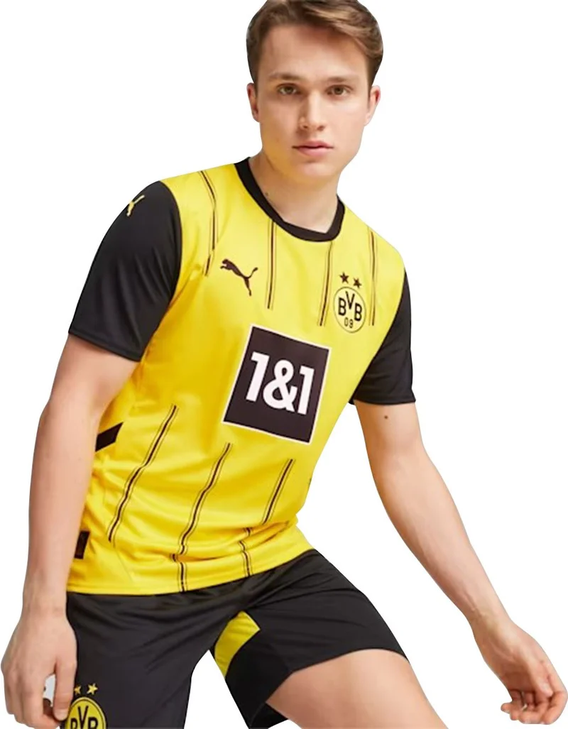 بوما Borussia Dortmund 2024/25 Home Men's Yellow Football Jersey 77494601