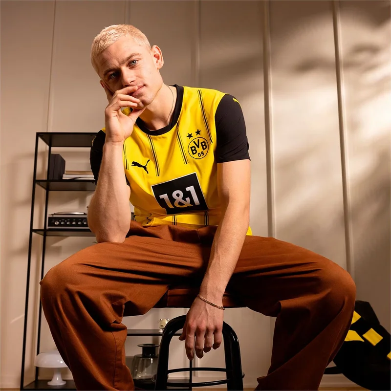 بوما Borussia Dortmund 2024/25 Home Men's Yellow Football Jersey 77494601