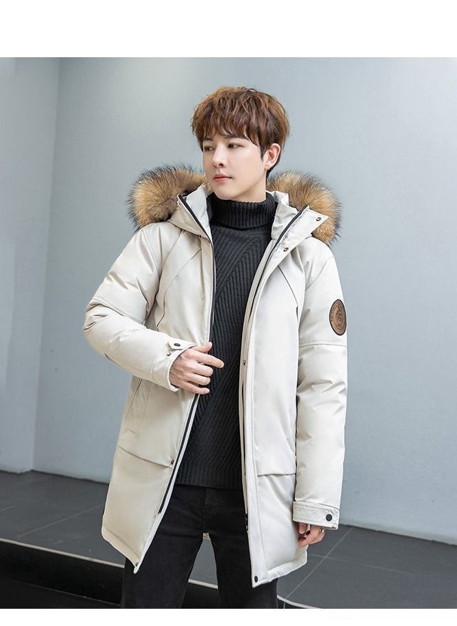 Loquat - Men's Winter New High-end Atmosphere With Wool Collar Padded Jacket - Image 1