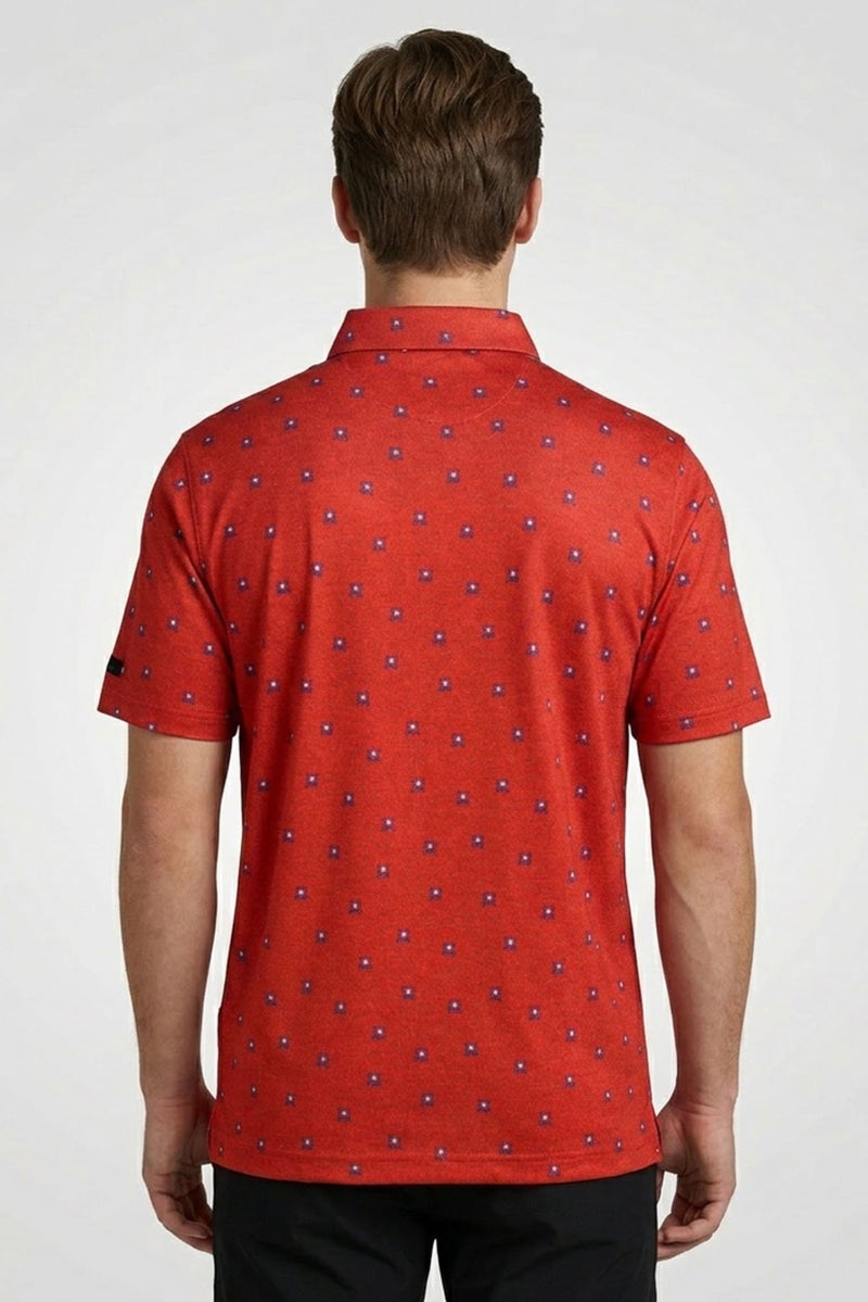Greg Norman Men Sportswear Fit Short Sleeve Golf Polo Shirt, Red - Image 4