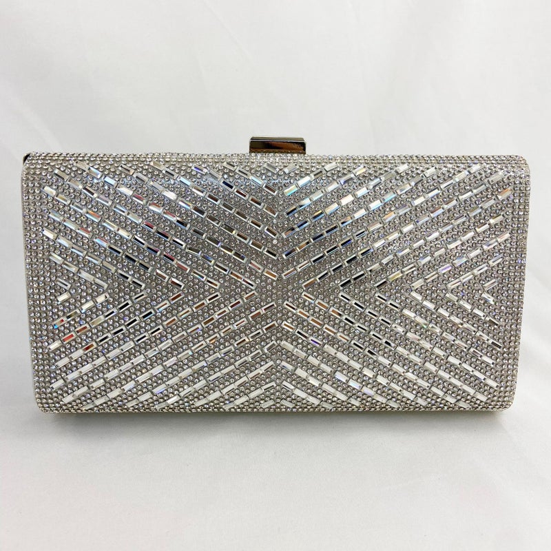 Special For New Rhinestone Banquet Evening Bag Acrylic Striped Clutch Bag Shoulder Crossbody Dress Women'S Bag - Image 1