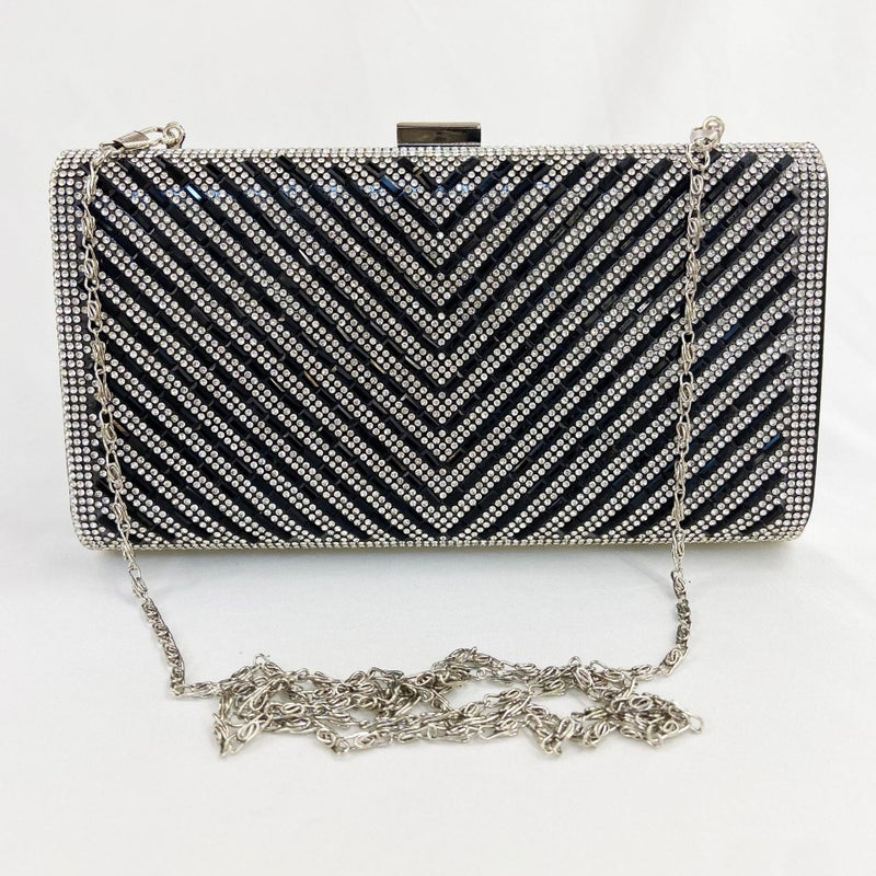 Special For New Rhinestone Banquet Evening Bag Acrylic Striped Clutch Bag Shoulder Crossbody Dress Women'S Bag - Image 2