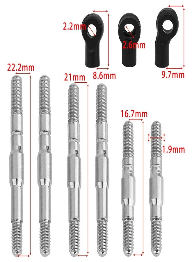 Pothyes Adjustable Stainless Steel Links Set for Losi 1/24 Buggy Micro-B/Micro-T Linkage Upgrade Part - Image 4