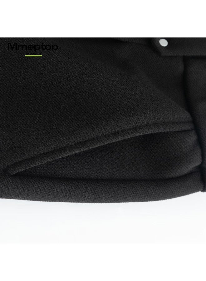 Mmoptop Wool Blend Micro-tapered Luxury British Style Men's Wrinkle-resistant Dress Pants Mxxk109 Black L - Image 4