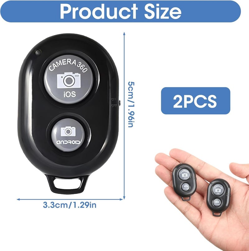 Cerlink 2Pcs Photo Clicker Remote Control Bluetooth Shutter Wireless Work with Cameras All Smartphones,iPhones & iOS Devices,Tablets - Image 2