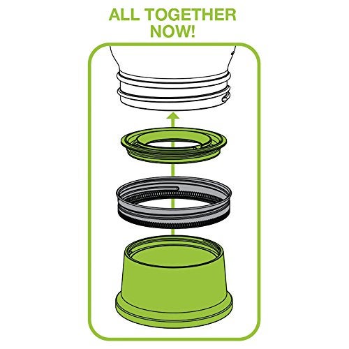 Jarware Herb Saver Lid for Wide Mouth Mason Jars, Green - Image 4