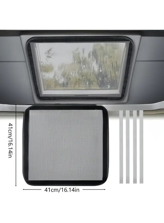 16.14x16.14 Inch RV Roof Vent Insect Screen Mesh with Hook Loop Fasteners - Image 4