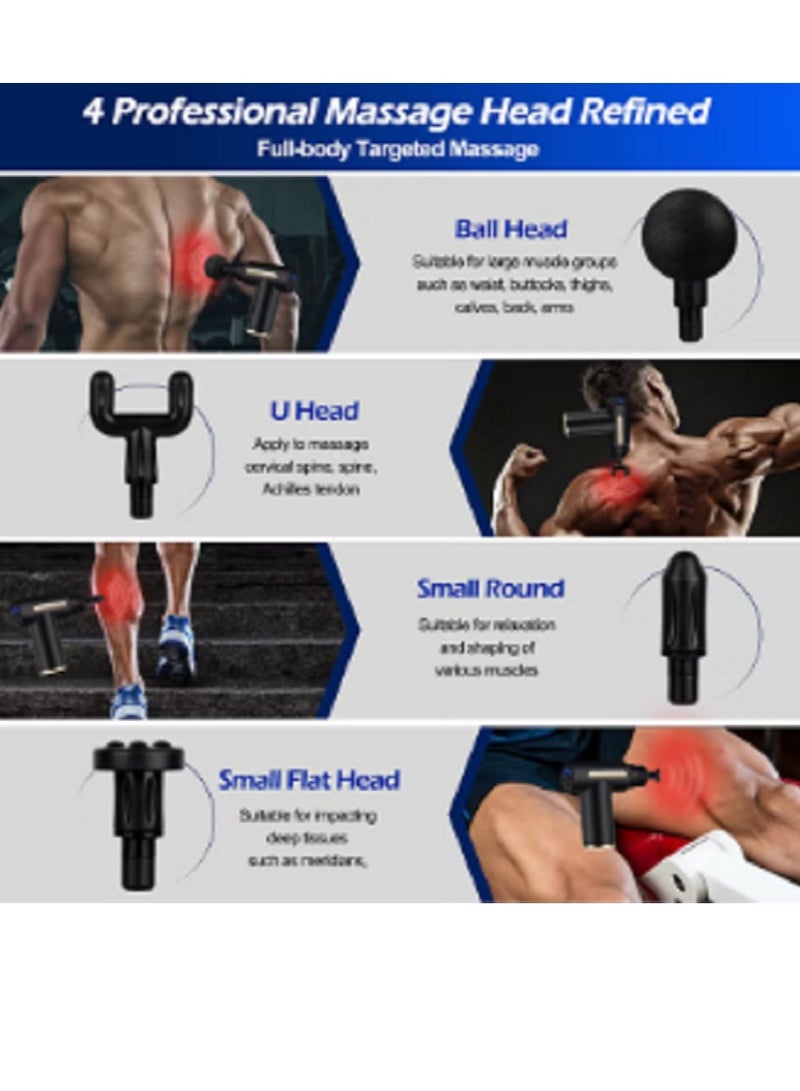 Generic Massage Gun, Professional Muscle Impact Massage Gun, 6 hours battery life, 6 modes 3200R impact speed, 8mm deep muscle massage, Ultra-quiet portable handheld electric body massager for shoulders, bo - Image 2