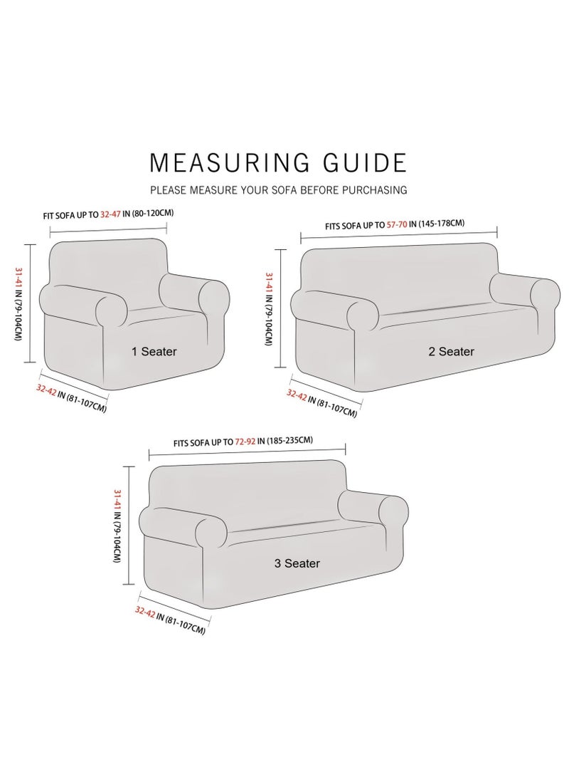 Fabienne Stretch Fit 7 Seater Sofa Cover Set 3211 Combination Soft Brushed Fabric Couch Cover Exquisitely Full Coverage Furniture Protector Slipcover Seven Seater Fits on Standard and Recliner Sofa Navy - Image 3