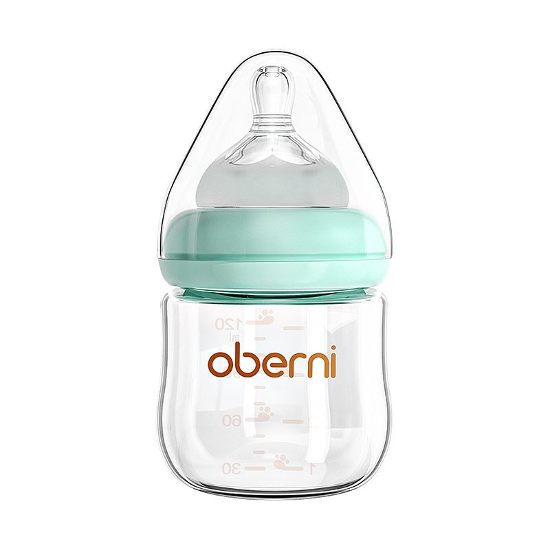 Oberney 150Ml Newborn Glass Bottle Wide Diameter Anti-Choking And Anti-Flatulence Baby Bottle Baby 0-6 Months - Image 1