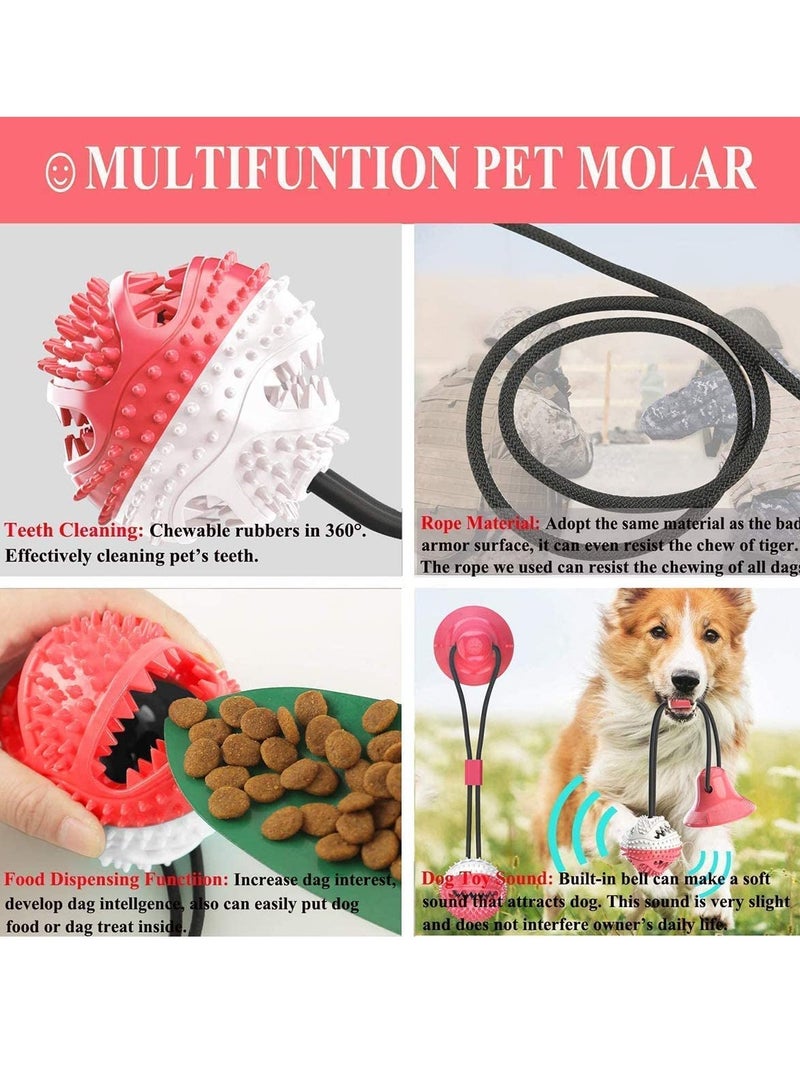 Barakah Multifunction Molar Bite Toy Durable Dog Tug Rope Ball Chew Toys with Suction Cup - Image 3
