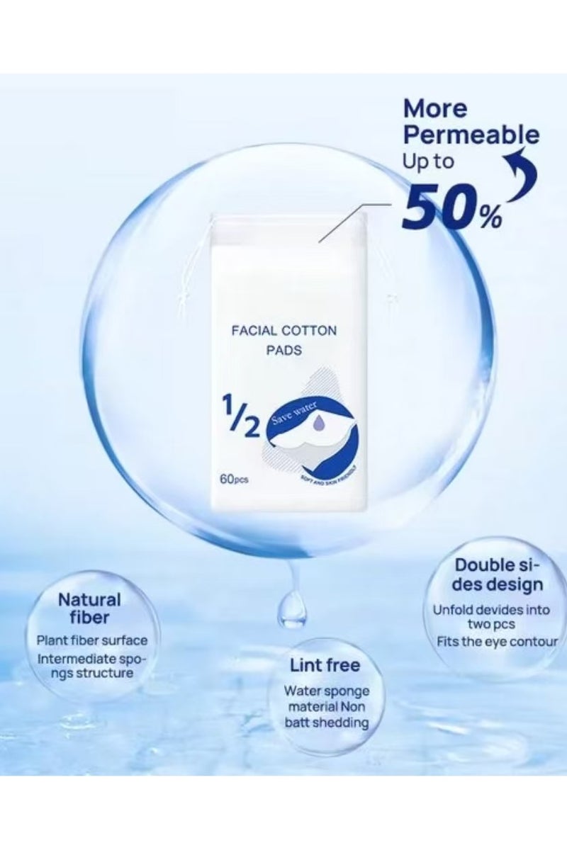 Wet compress cotton - saves half the water. One-time use facial cotton. Beauty salon thin style face towel. - Image 1
