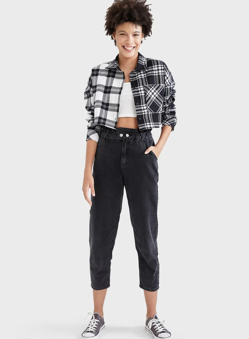 DeFacto Checked Button Down Shirt