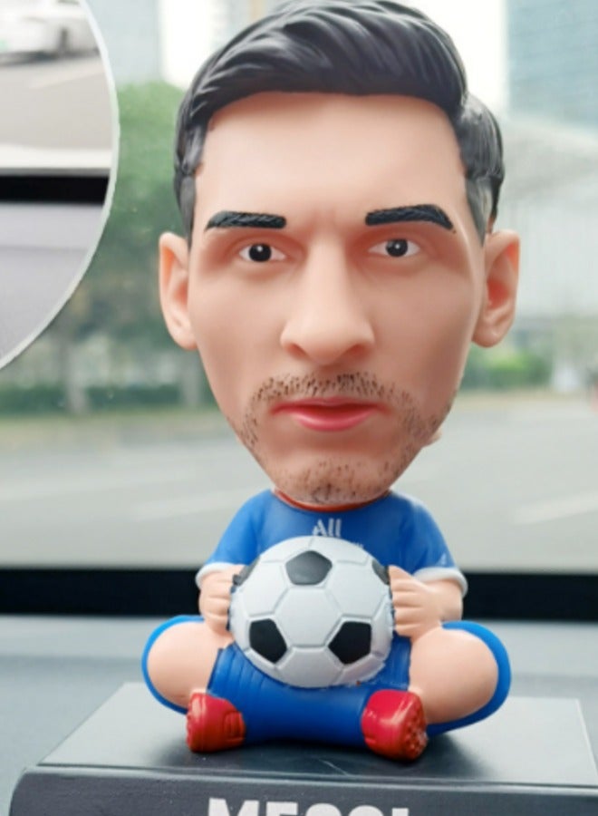 EBMINI Creative Q-version Football Star Figurine Car Ornament 
