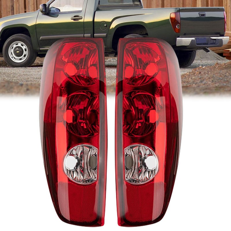 MiKaFex Tail Lights Compatible with Chevrolet Chevy Colorado GMC Canyon 20042012 Rear Brake Lamps wLens Housing Only Replace GM2800164 19417444 20825943