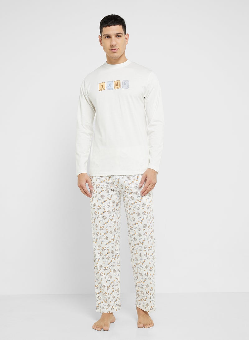 Robert Wood Nightwear T-Shirt & Pants Sets  - Image 1